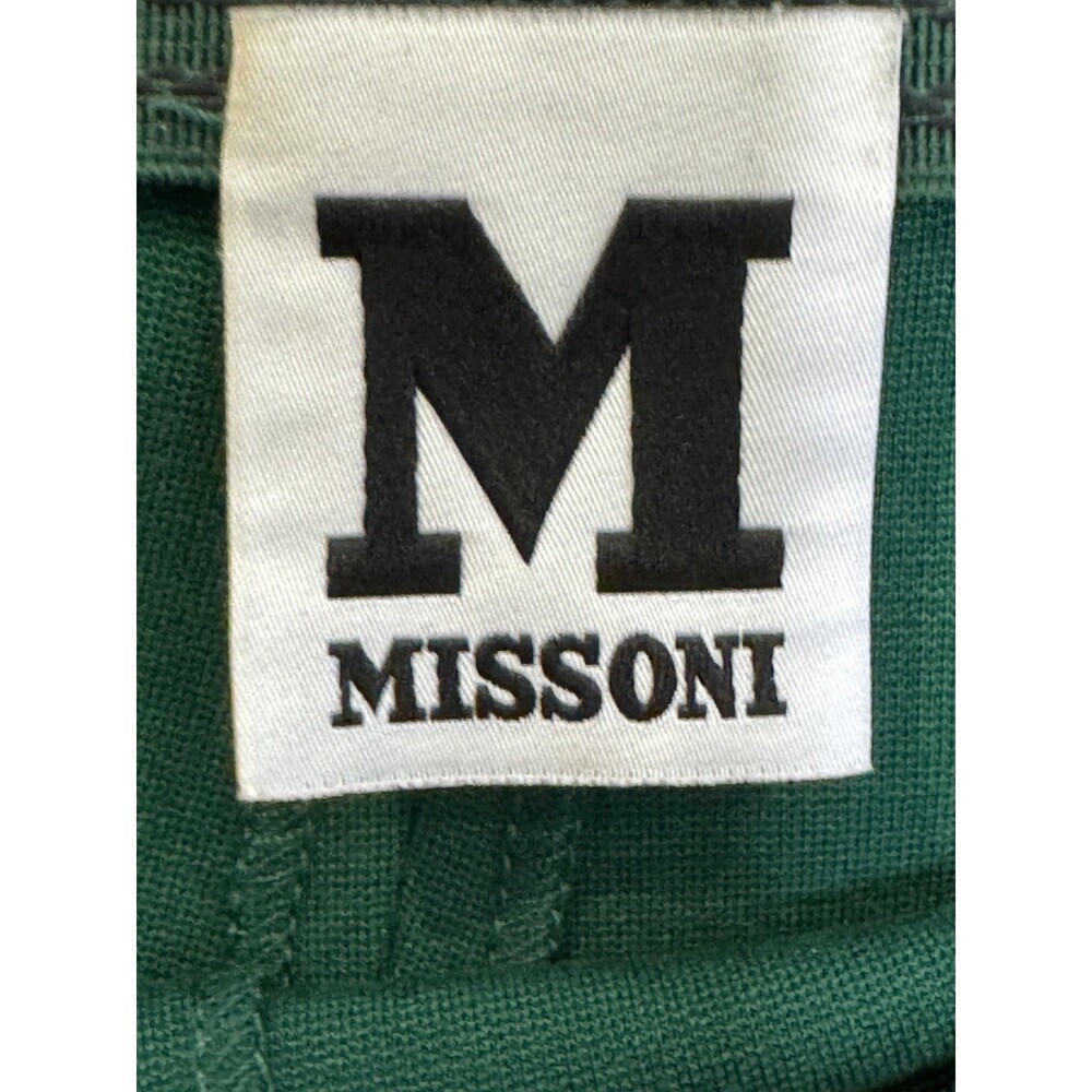 Missoni Dress Pants Womens 42 Medium Green Knit Slim Stretch Pull On Portugal - Picture 2 of 7